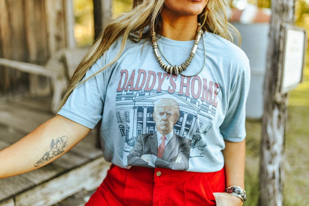 Blue Daddy's Home Trump Graphic Tee