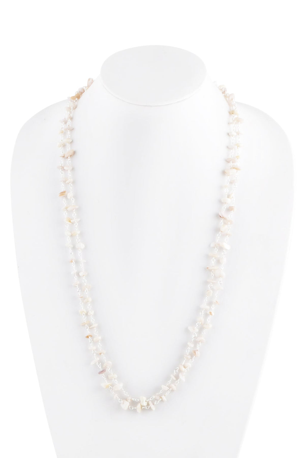 Chip Off The Old Block White Shell Necklace