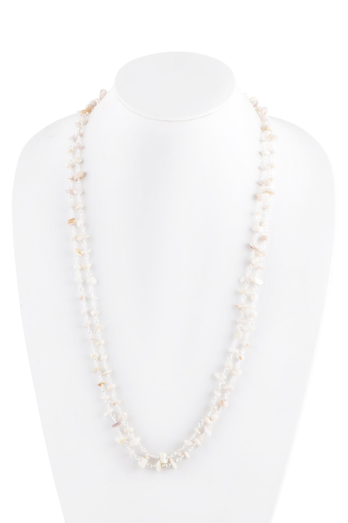 Chip Off The Old Block White Shell Necklace
