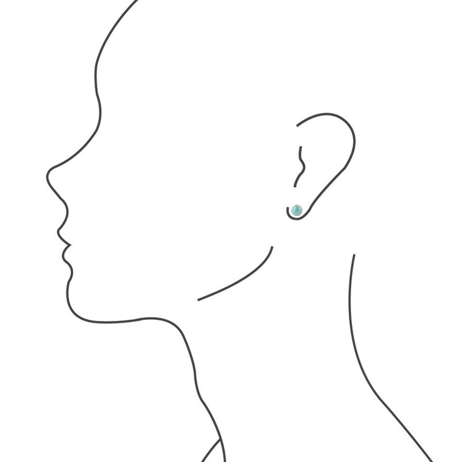 Dainty Dot Turquoise and Silver Earrings
