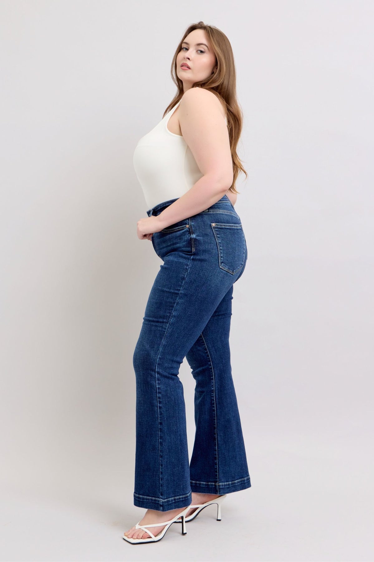 Jacqueline Judy Blue Flare Jeans