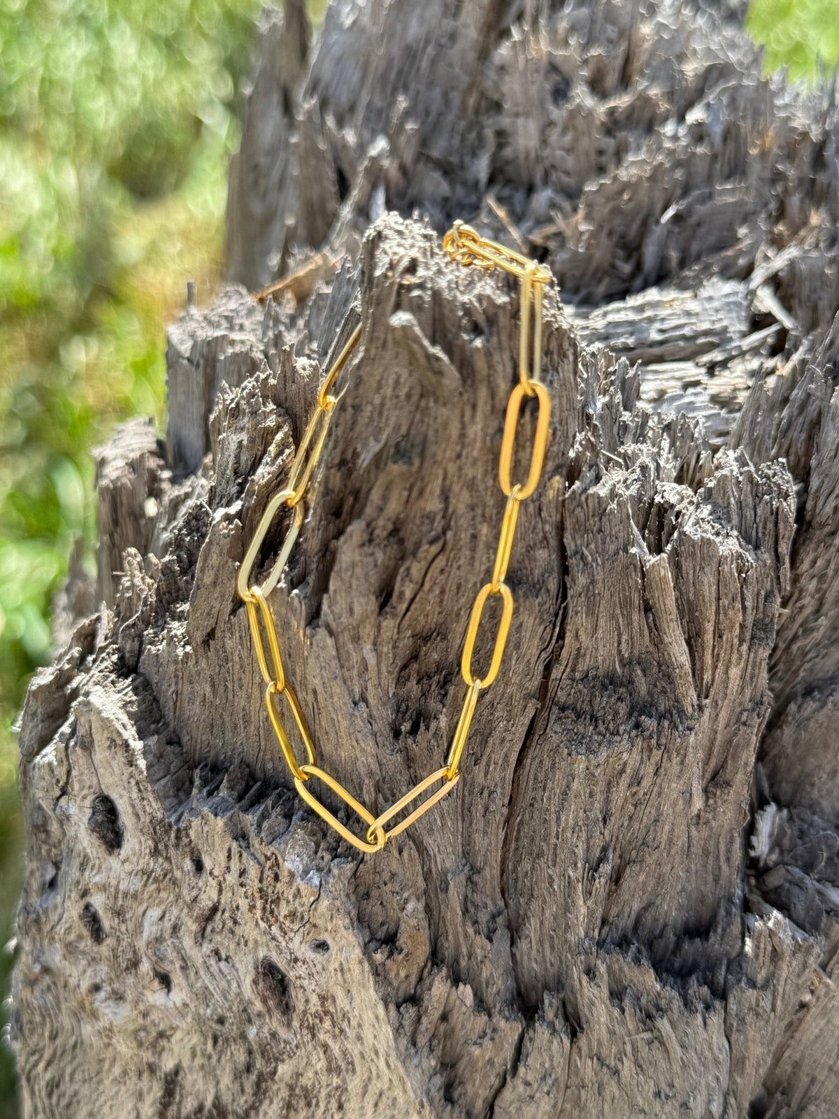 Gold Paperclip Bracelet