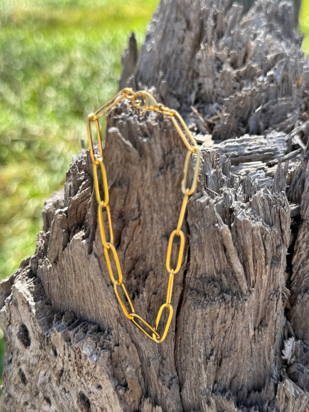Gold Paperclip Bracelet