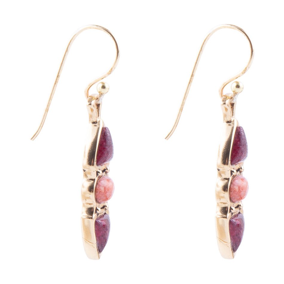 Hit a Triple Bordeaux Quartz Earring