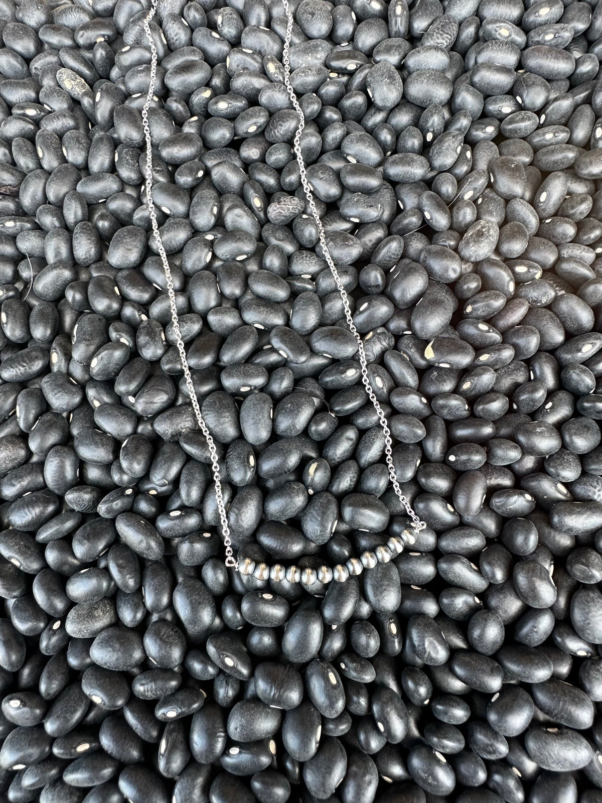 Authentic Silver Pearl Bar Necklace