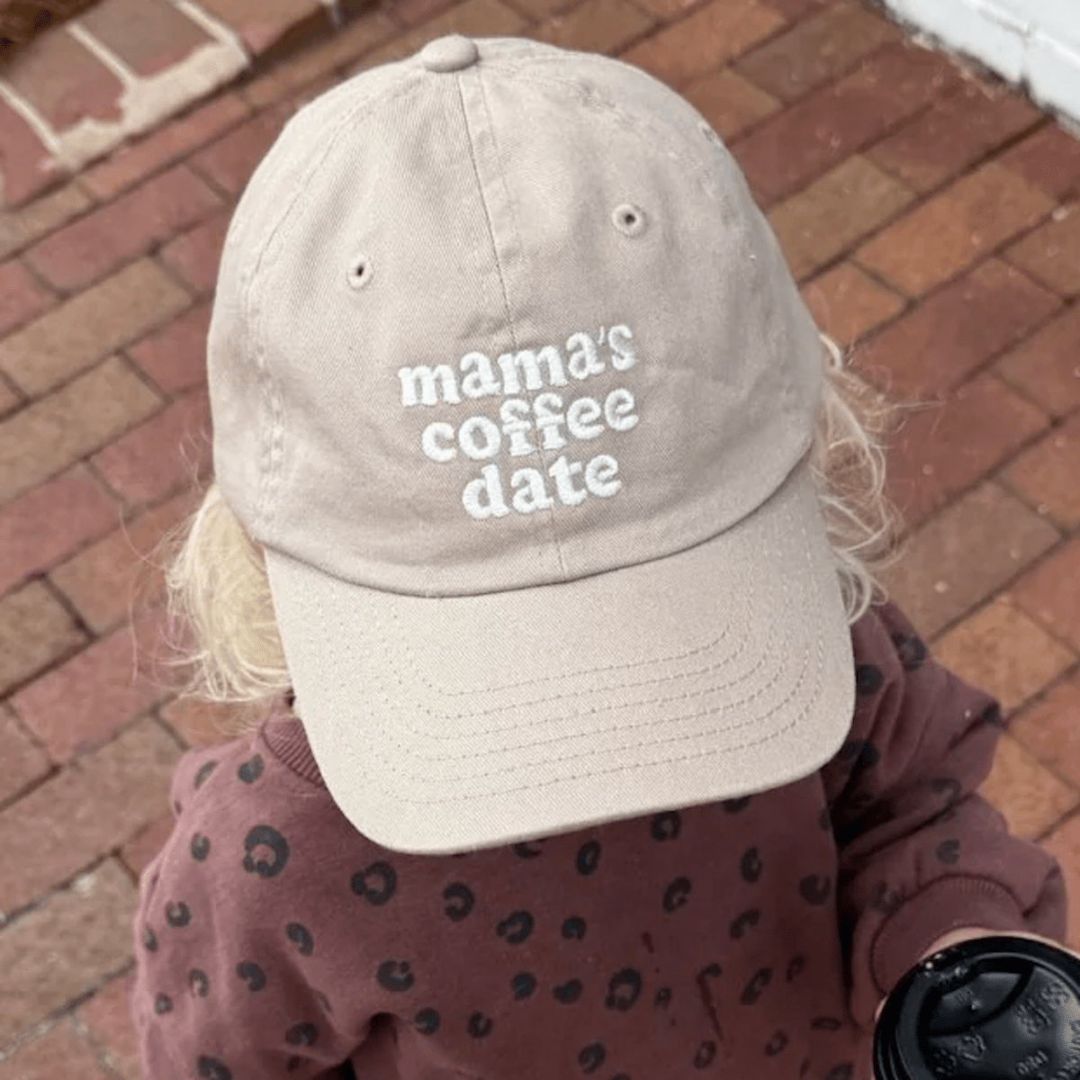 Kids 'Mama's Coffee Date' Baseball Hat