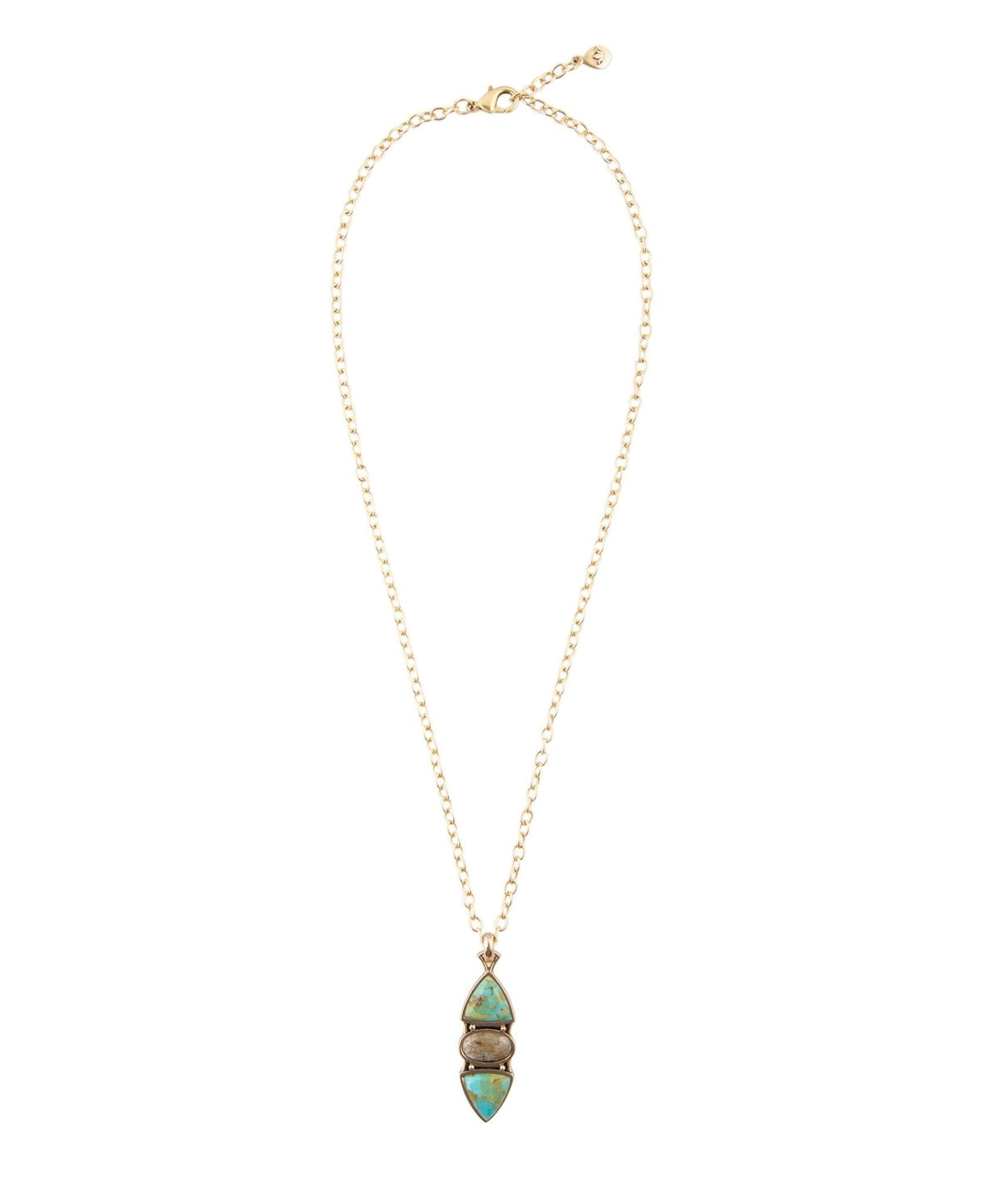 Labradorite and Turquoise Pendant Necklace
