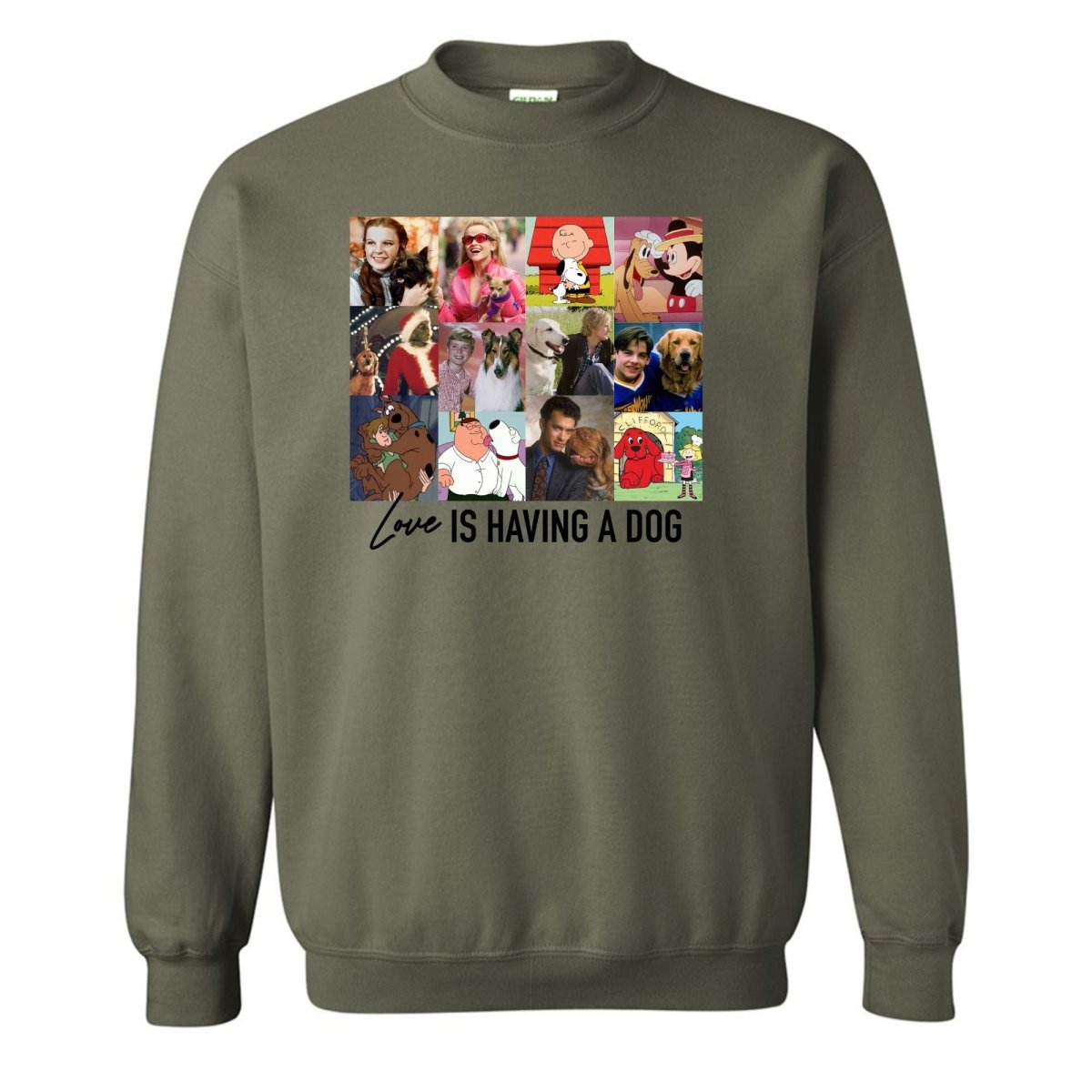 'Love Is Having A Dog' Crewneck Sweatshirt