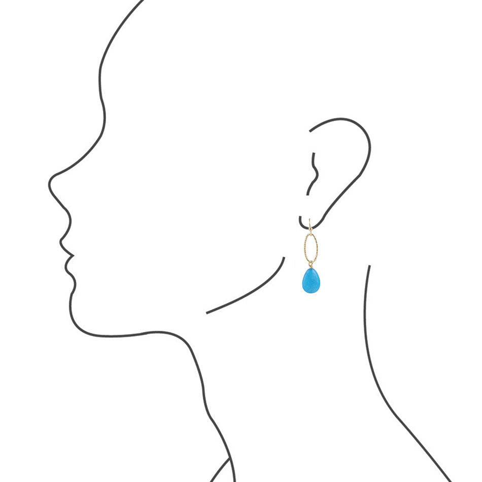 Sky Fall Blue Jasper Earring