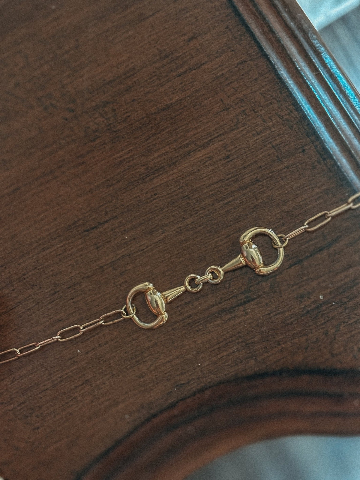 Snaffle Bit Gold Chain Necklace