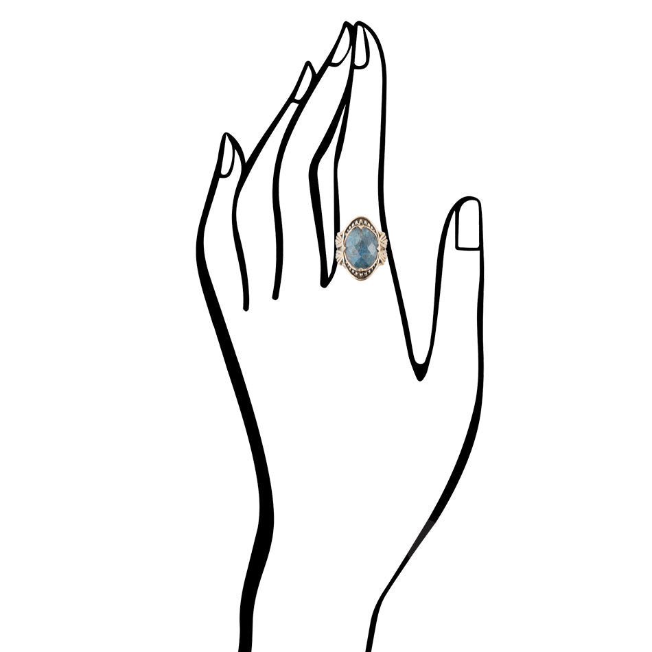 Sweet Dreams Faceted Apatite Ring