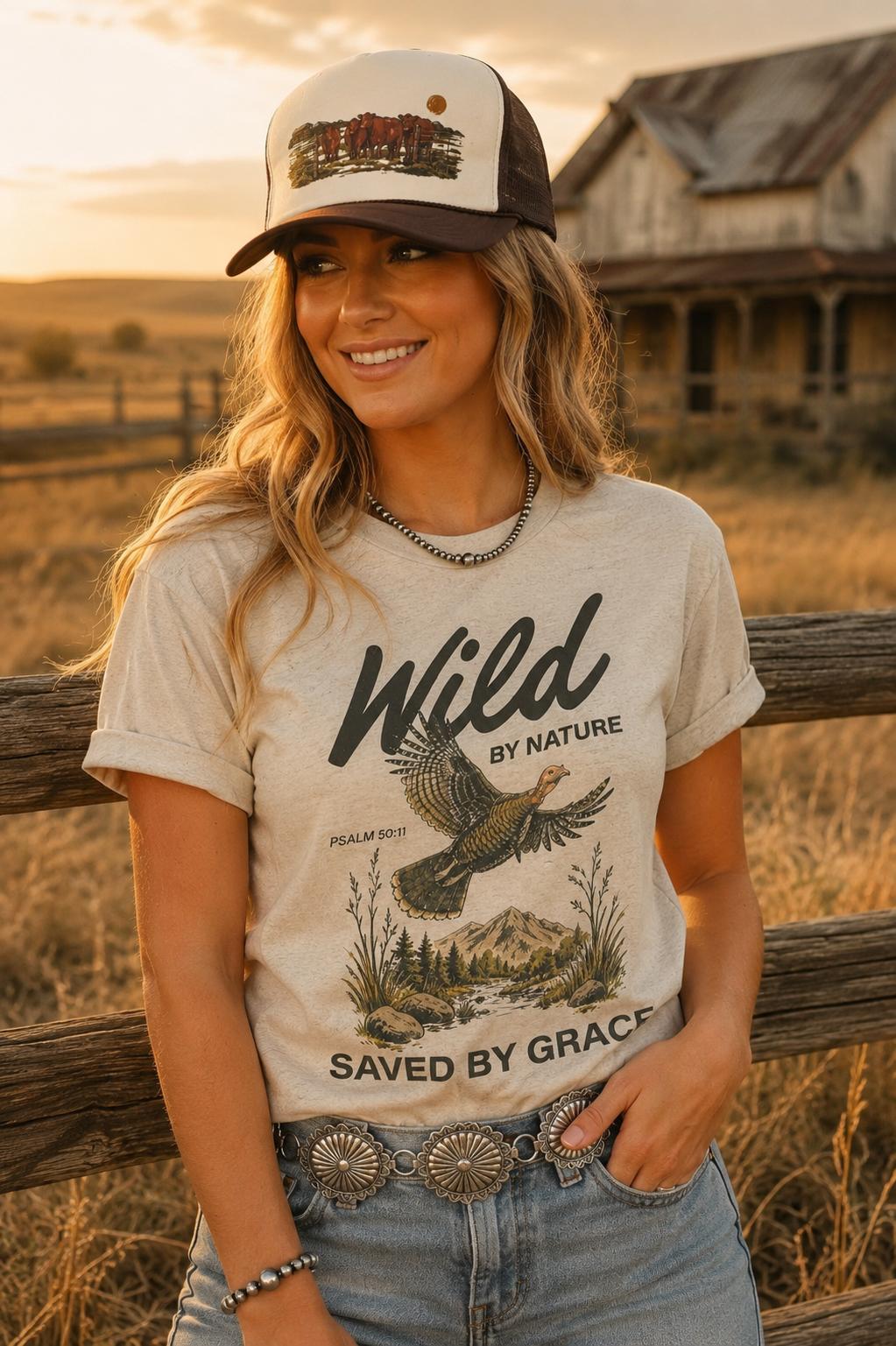 Wild by Nature Saved by Grace Graphic Tee
